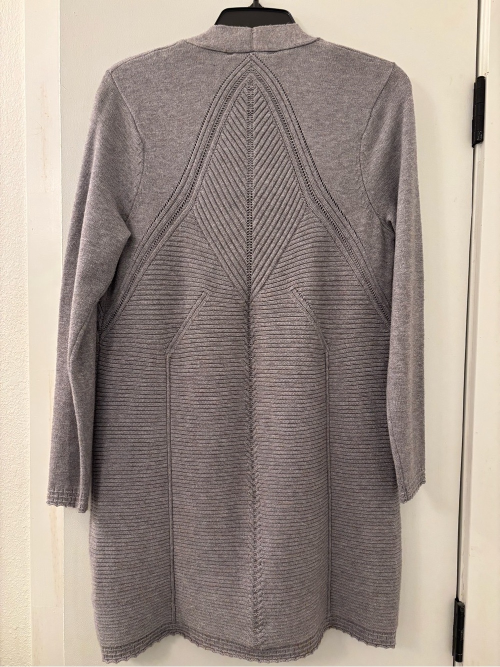 NWT Magaschoni Gray Long Knit Open-Front Women's Dress Cardigan